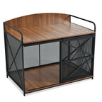 42.8 Heavy Duty Large Dog Crate Furniture For Large Medium Dog, Farmhouse Wooden Dog Kennel Indoor End Table, Decorative Pet House For Large Dogs