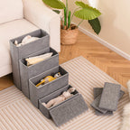 4-Step Dog Stairs Non-slip Foldable Dog Ramp With Adjustable Steps