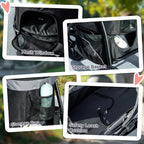 3 In 1 Pet Jogging Stroller For Small Dogs And Cats With Detachable Carrier, Storage Basket, Gray