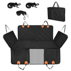 1Pc Dog Car Seat Cover For Back Seat Waterproof Oxford Cloth Seat Cover Hammock Non-Slip Scratchproof Back Seat Extender With Side Flap Mesh Window Storage Bag For Car SUV Truck