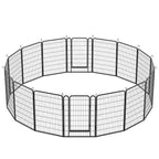 16 Pieces of Heavy-Duty Metal Pet Sports Fence