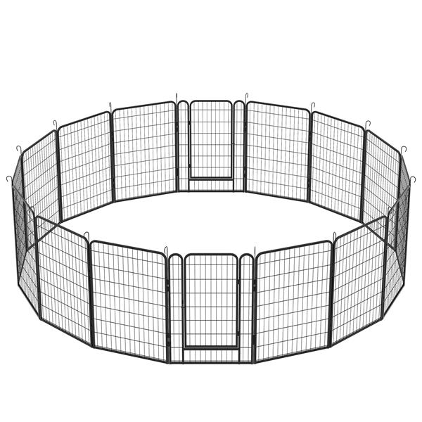 16 Pieces of Heavy-Duty Metal Pet Sports Fence