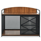 42.8 Heavy Duty Large Dog Crate Furniture For Large Medium Dog, Farmhouse Wooden Dog Kennel Indoor End Table, Decorative Pet House For Large Dogs