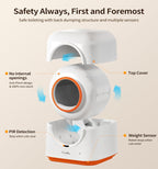 60L Automatic Cat Litter Box, Smart App Control, Deodorizing, Infrared Sensor, Suitable For Multiple Cats