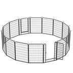 16 Pieces of Heavy-Duty Metal Pet Sports Fence