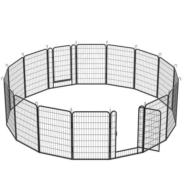 16 Pieces of Heavy-Duty Metal Pet Sports Fence